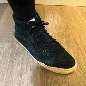 Vans sk8-hi black white sole classic skate shoe limited run punk turnstile hxc